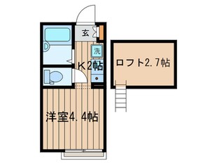 ポンデロッサ小田弐番館の物件間取画像